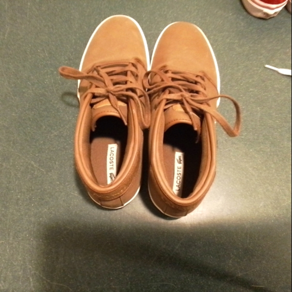 NEW Brown Boys Lacoste Dress Shoes